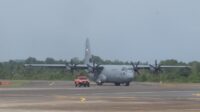 Latihan Navigasi, Pesawat Super Hercules TNI AU Mendarat di Bandara RHF Tanjungpinang
