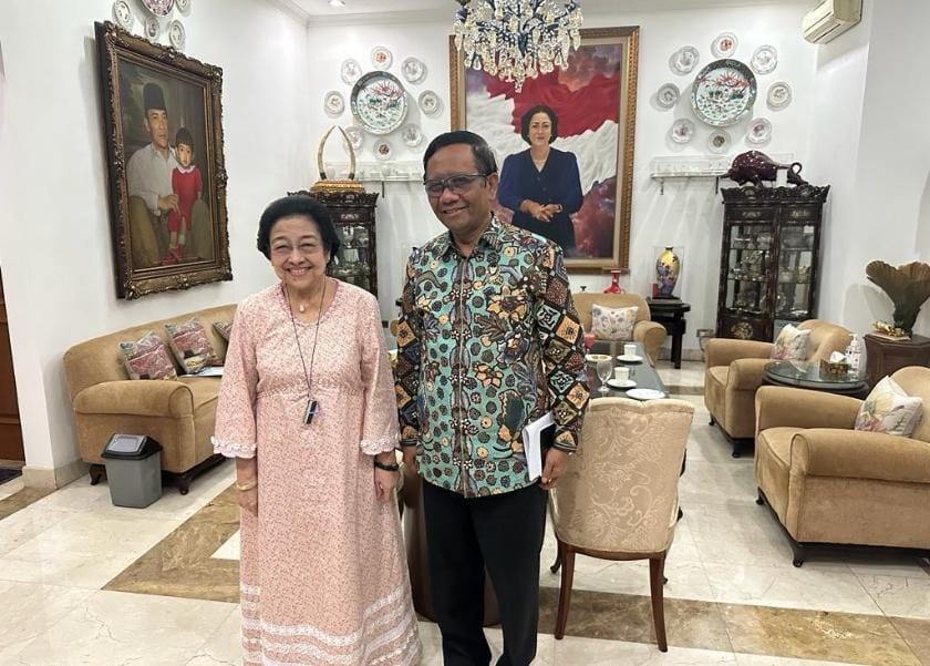 Jelang Pengumuman Cawapres Ganjar, Mahfud MD Temui Megawati