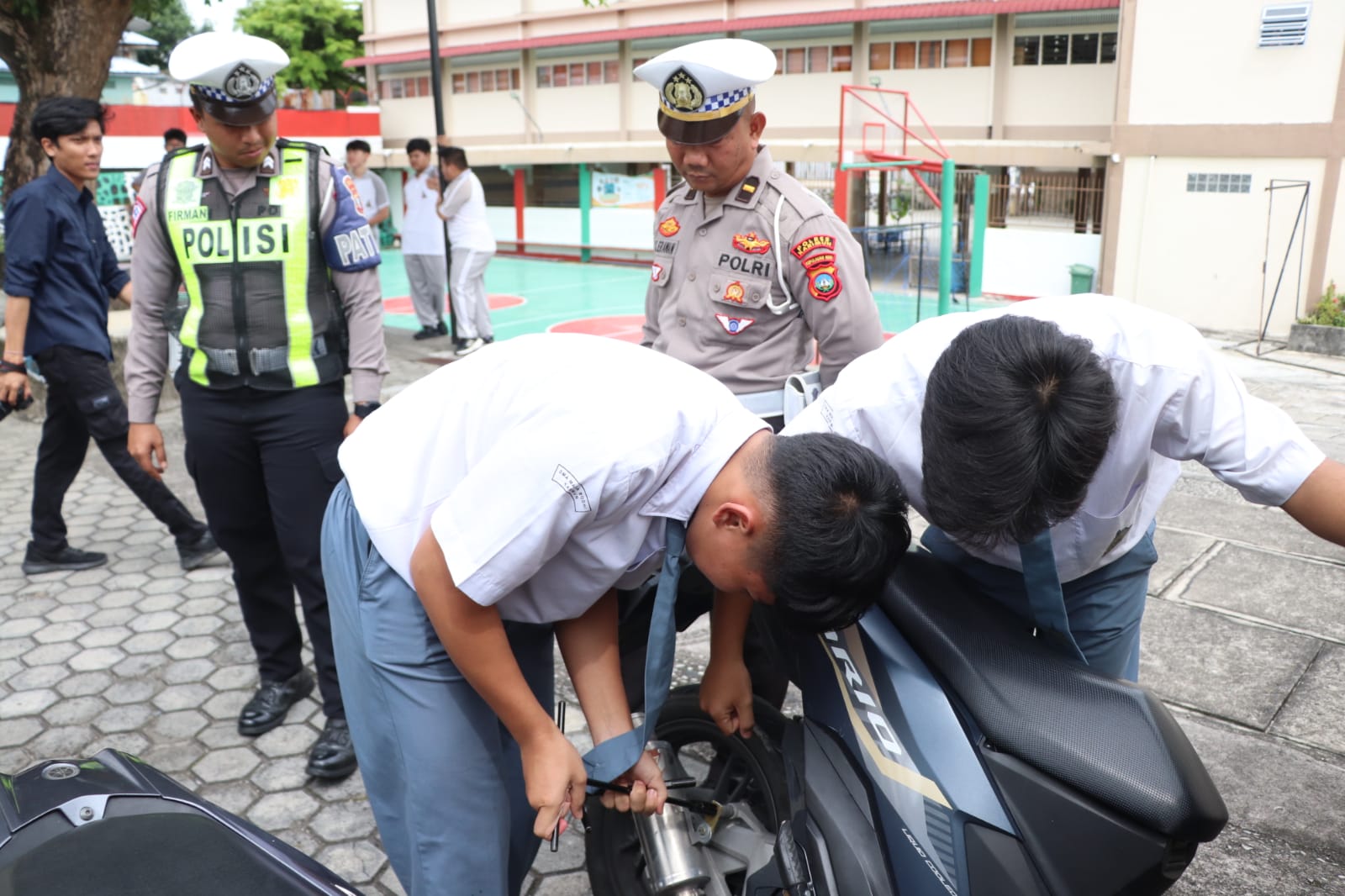 Satlantas Polres Karimun Razia Knalpot Brong