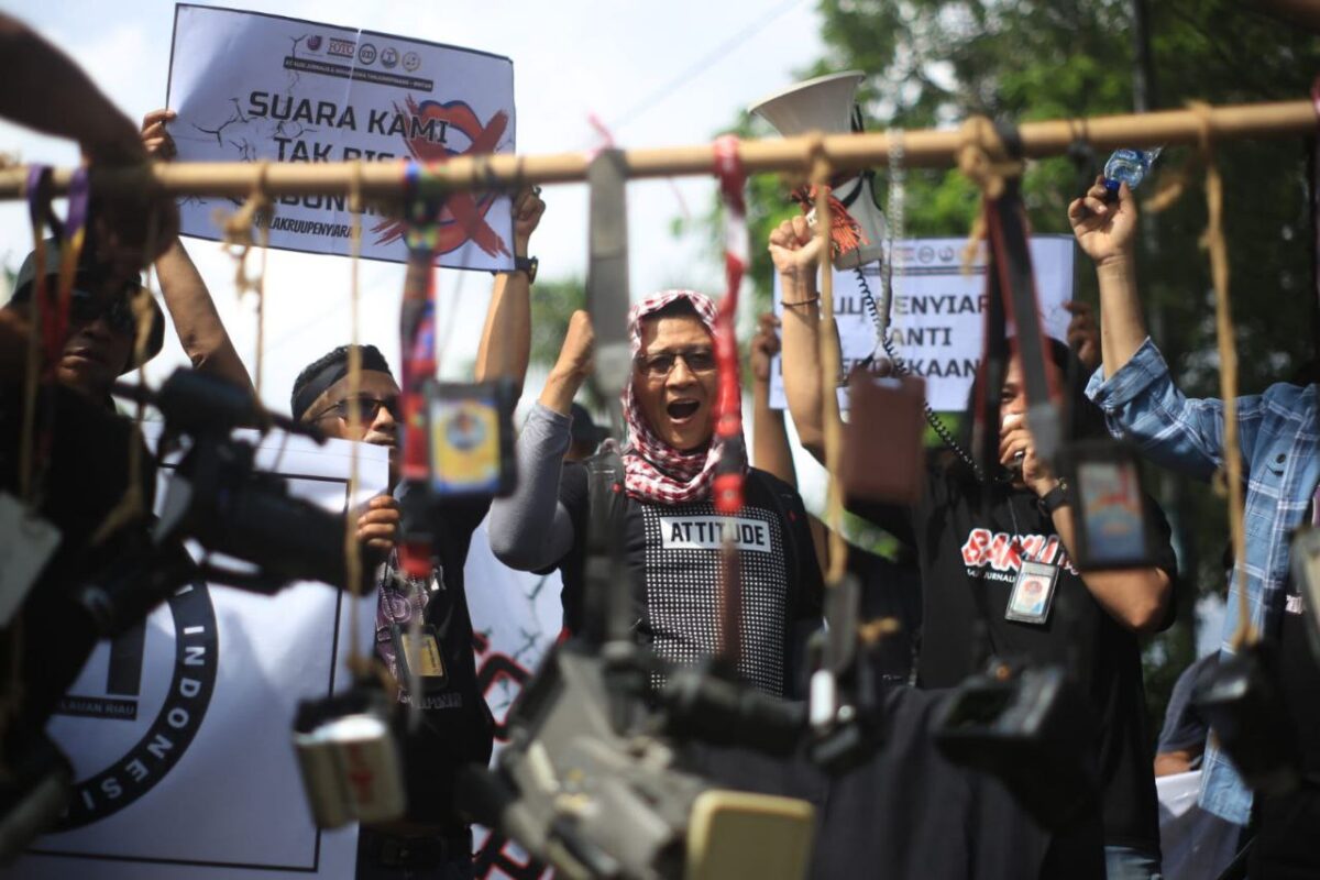 Jurnalis dan Mahasiswa Tanjungpinang-Bintan Tolak RUU Penyiaran