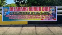 Spanduk himbauan Polsek Galang Spanduk himbauan jangan bunuh diri