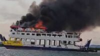 Dugaan Korsleting Listrik, KMP Tandeman Terbakar di Perairan Tanjung Kasam Dugaan Korsleting Listrik, KMP Tandeman Terbakar di Perairan Tanjung Kasam