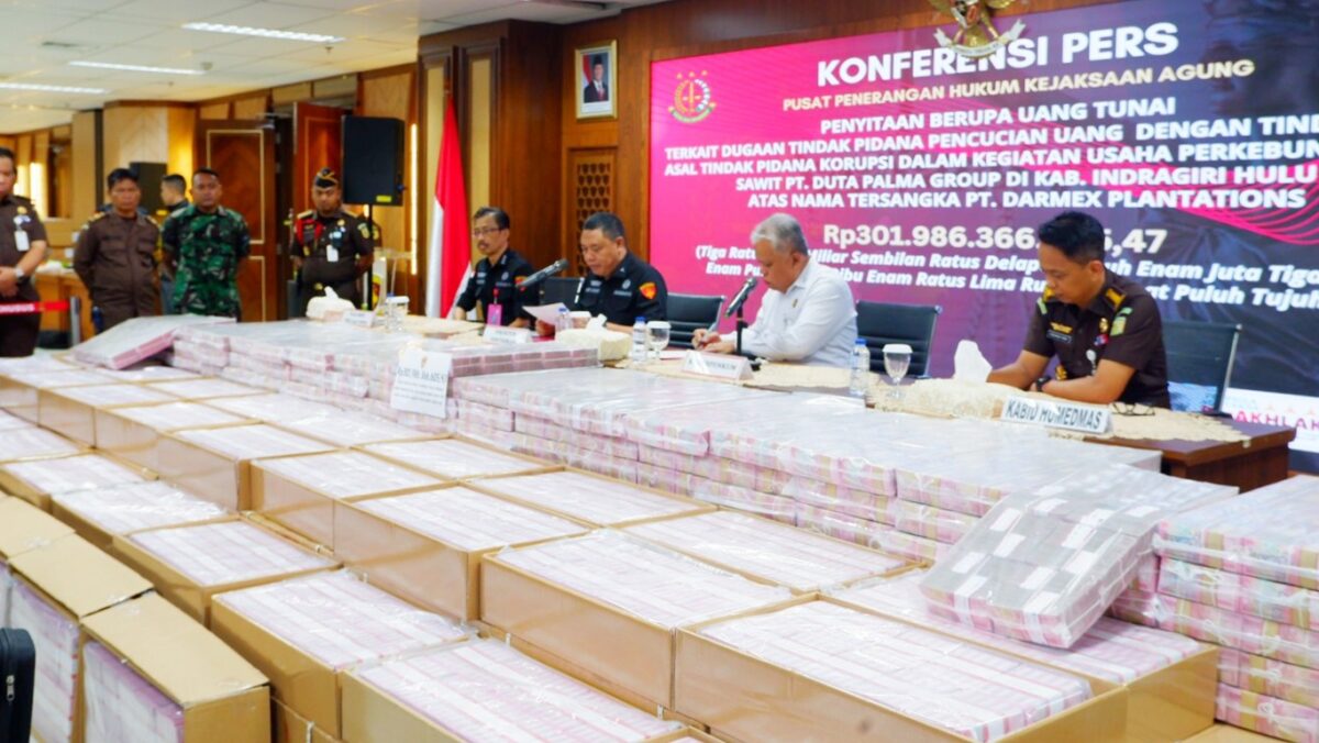 Kejagung Sita Uang Rp301 Miliar Terkait Dugaan TPPU PT Duta Palma Group