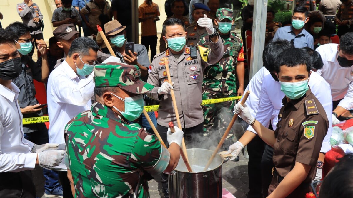 Polres Anambas Musnahkan 4,1 Kilogram Sabu