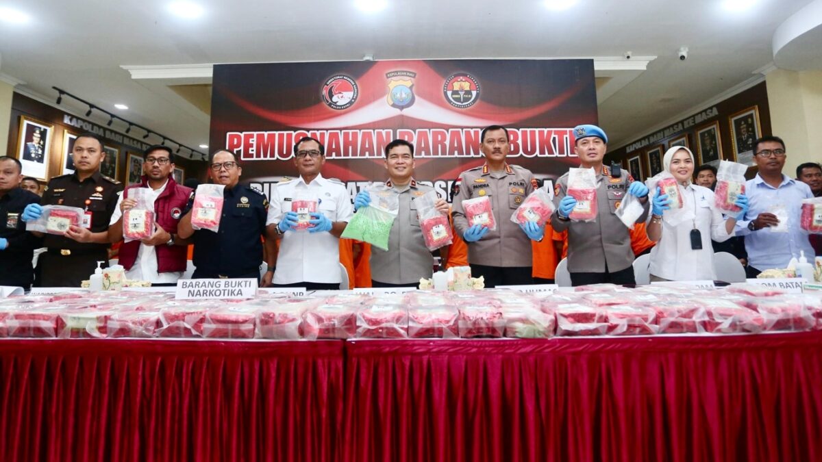 Polda Kepri Musnahkan 96 Kilogram Sabu dan Ribuan Butir Ekstasi