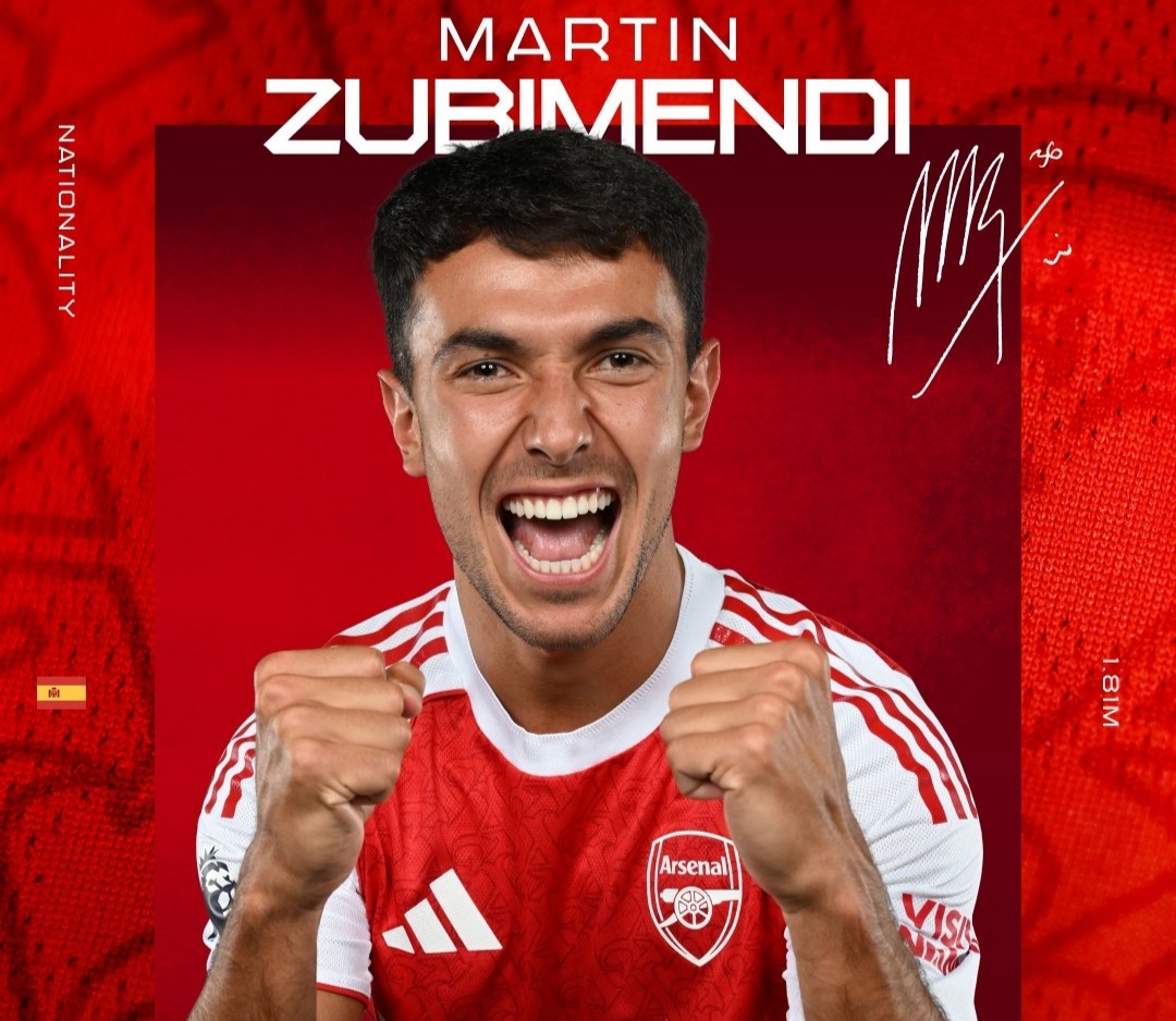 Arsenal Perkuat Lini Tengah, Resmi Angkut Martin Zubimendi dari Real Sociedad
