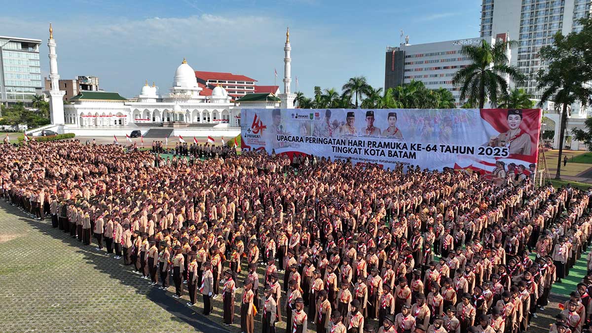 Hari Pramuka ke-64 di Batam, Ribuan Anggota Padati Dataran Engku Putri