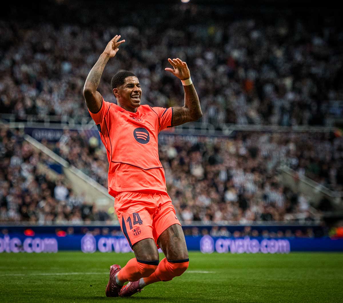 Dua Gol Marcus Rashford Antar Barcelona Bungkam Newcastle di Liga Champions