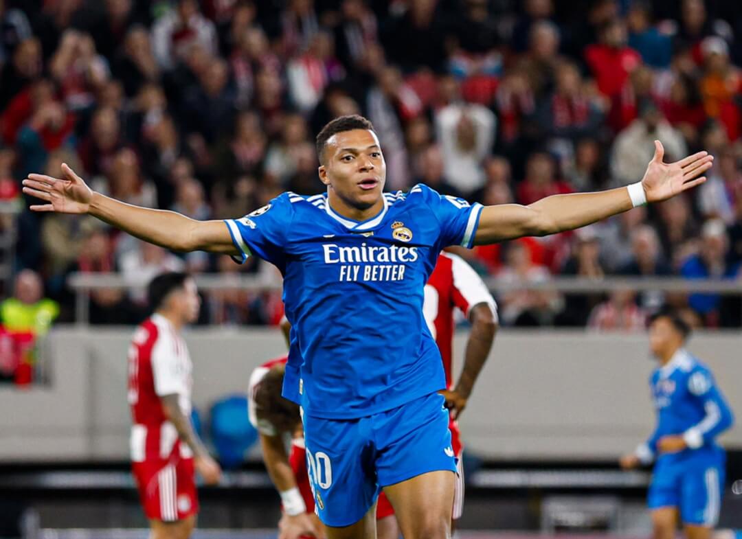Empat Gol Mbappe Selamatkan Madrid dari Tekanan Olympiakos