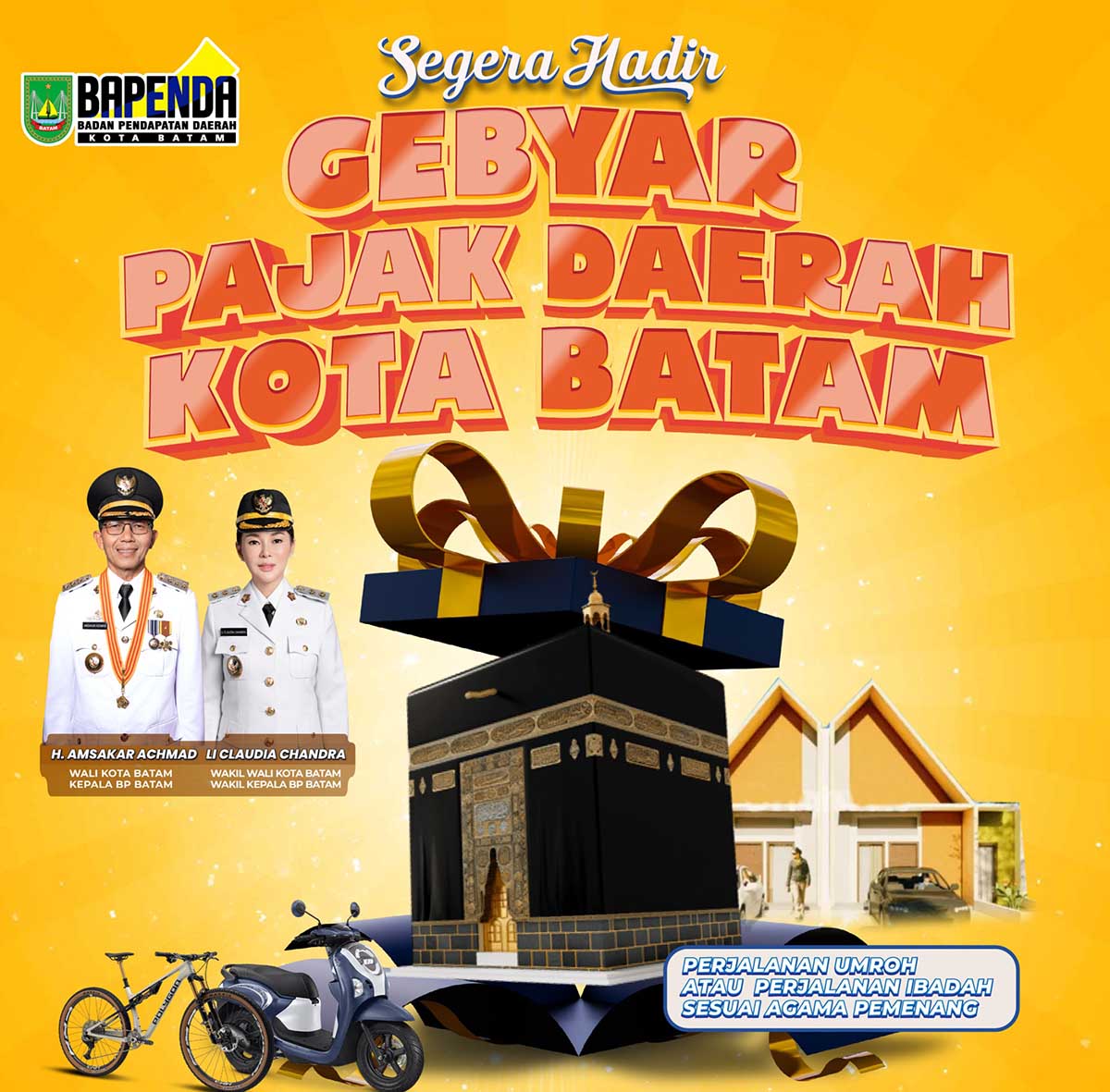 Bayar Pajak Bumi dan Bangunan di Batam, Bisa Dapat Umrah dan Hadiah Menarik