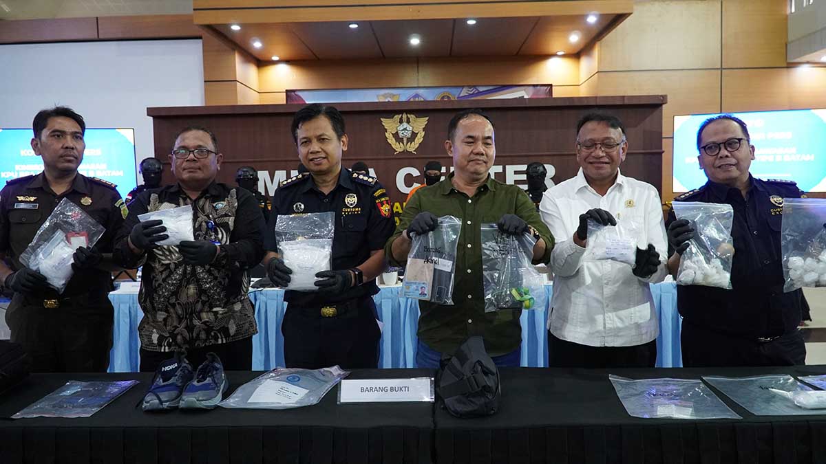Bea Cukai Batam Gagalkan Penyelundupan Sabu 1,7 Kg, Amankan Empat Pelaku
