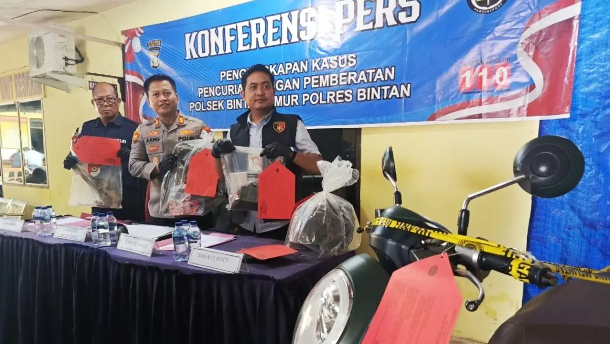 Tinggalkan Motor Saat Kabur, Pelaku Curat di Bintan Timur Ditangkap